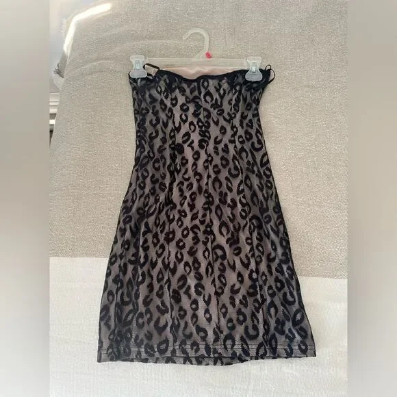 Forever 21 Strapless Cheetah Dress - Picture 2 of 4